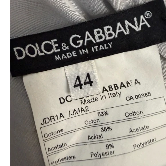 Dolce & Gabbana Silver Jacquard Dress Rare 1990s – Size 44 - Picture 14 of 16